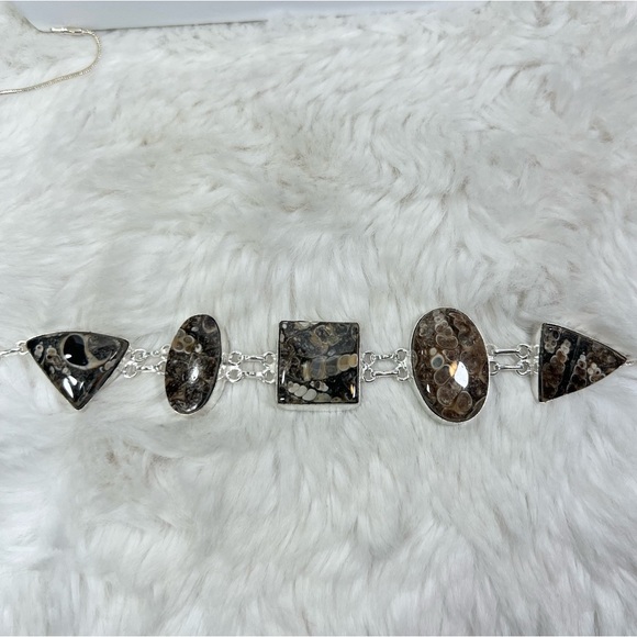 Turtella Jasper 925 Gemstone Bracelet - Picture 3 of 6